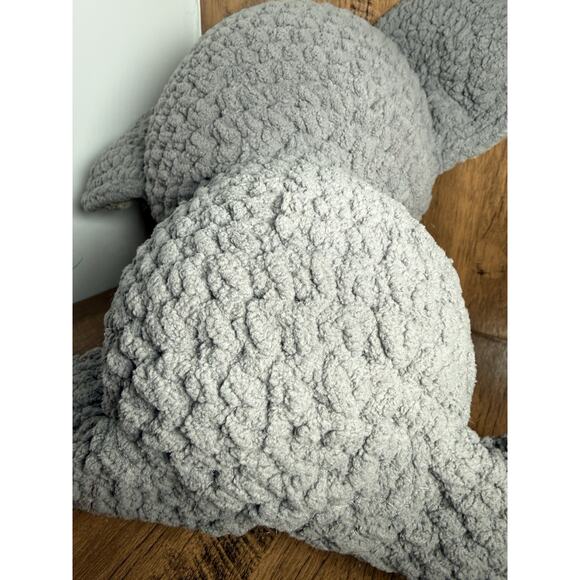 Adorable Handmade Elephant Crocheted Stuffed Animal All Plush Toy 16” - Picture 6 of 6